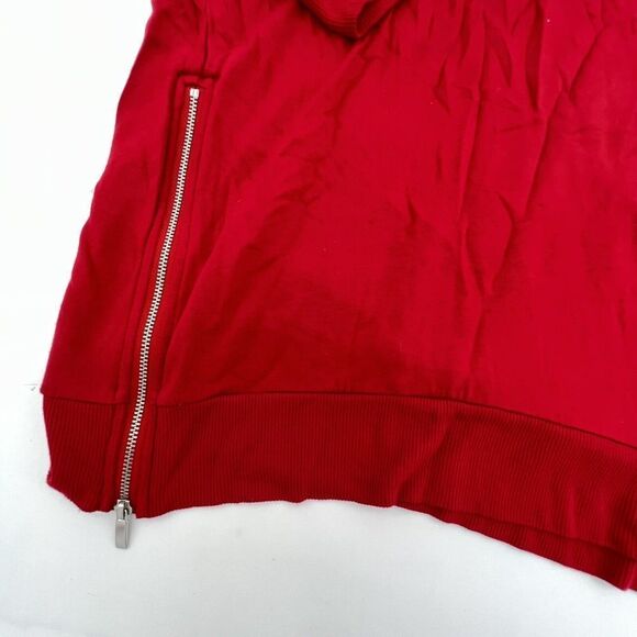 Chicos Zenergy Sweater Womens 12/14 US Red Long Sleeve Side Zippers - Picture 2 of 5